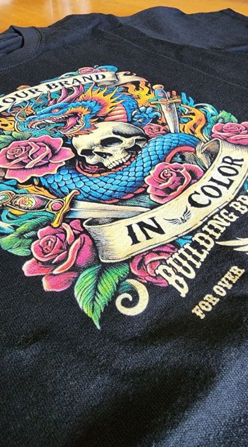 Custom apparel design example for Vernon business